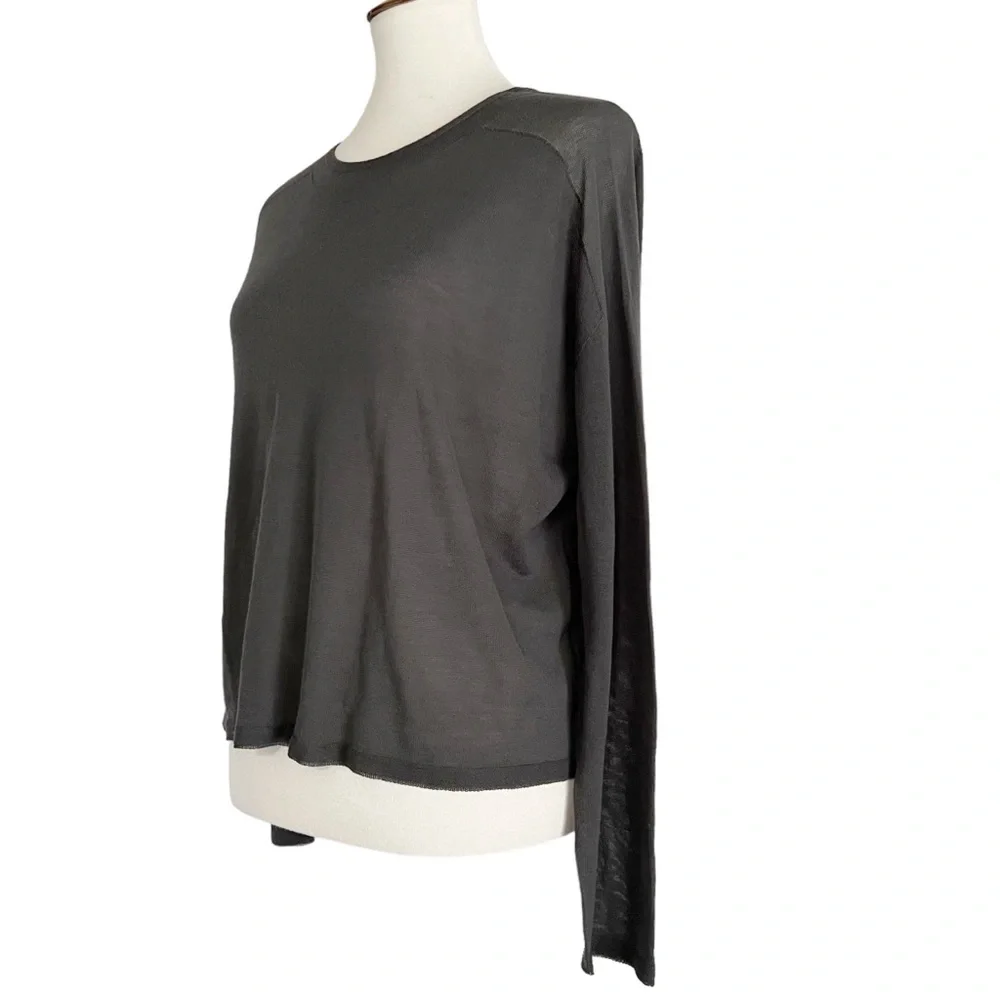 NWT Eileen Fisher Seamless Sleek Tencel Knit‎ Mock Neck Top in Bark